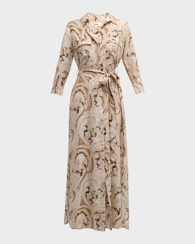 Cameron Paisley Maxi Shirtdress